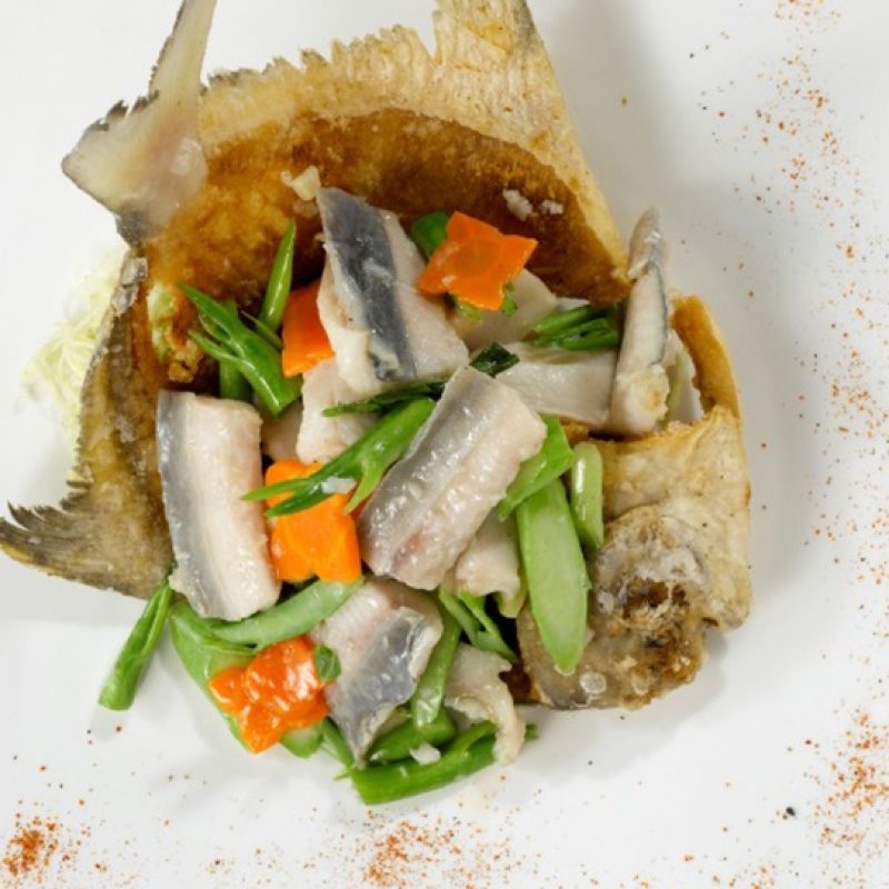 Sautéed Pomfret Prepared in Two Ways